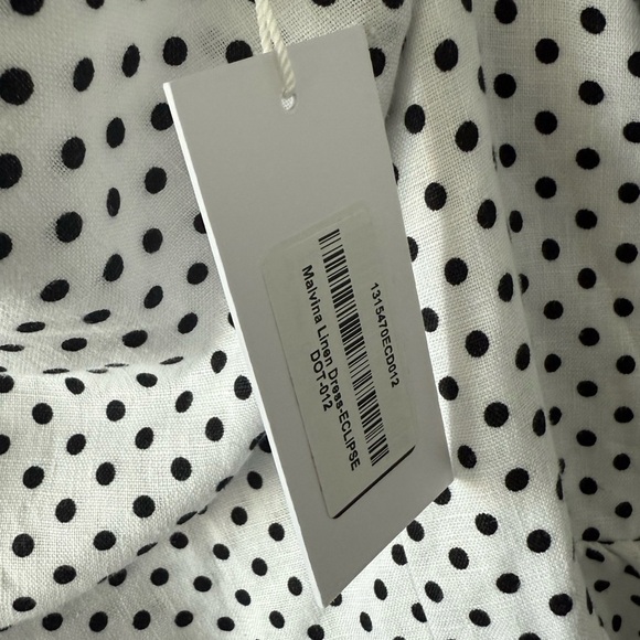 REFORMATION Malvina Linen Polka Dot Mini Dress - Picture 13 of 14